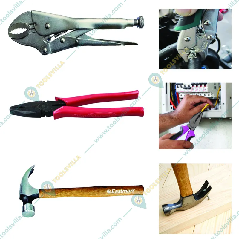 Eastman Combination, Lock Grip Plier, Claw Hammer